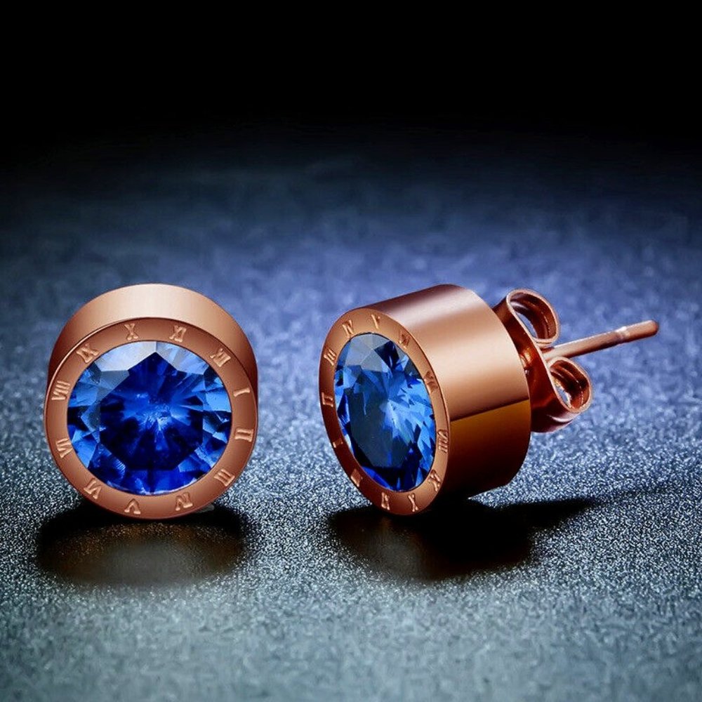 Blue Crystal Stud Earrings 2/$10 SALE